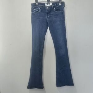 Hollister Social Stretch Flare Jeans Women’s 7L 28x35 Medium Wash Low Rise